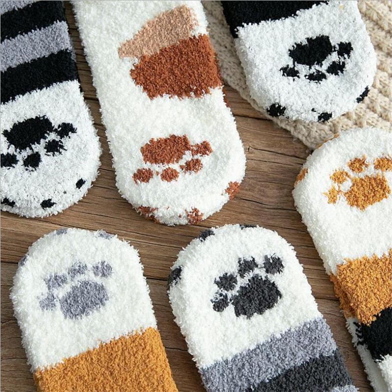 winter cat claw socks